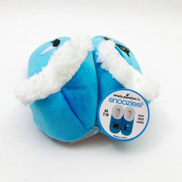 NWT Snoozies Women's Peek A Boo Cat Blue Slippers Medium 7/8 - Picture 3 of 6